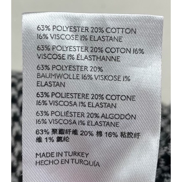 Free People Wide Leg Palazzo Pants Black White Check Gaucho M - Picture 9 of 9